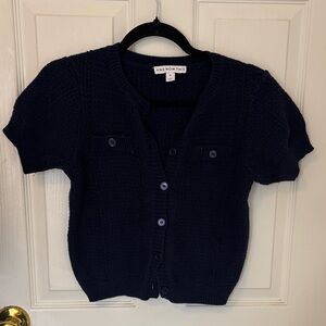 AnD Now This Navy Short Sleeve Cardigan